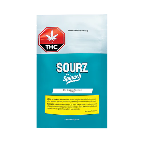 Spinach SOURZ Blue Raspberry Watermelon Indica Soft Chews