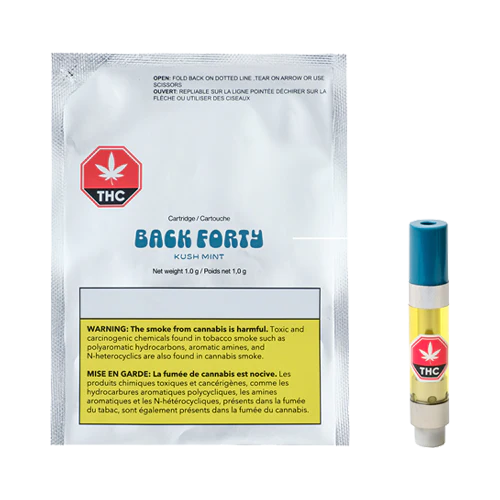 Back Forty Kush Mint 510 Vape Cartridge