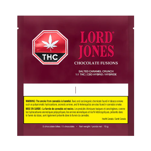 Lord Jones Salted Caramel Crunch 1:1 THC|CBD Chocolates